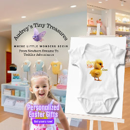 Personlig Påsk Chic Baby Bodykostym T Shirt