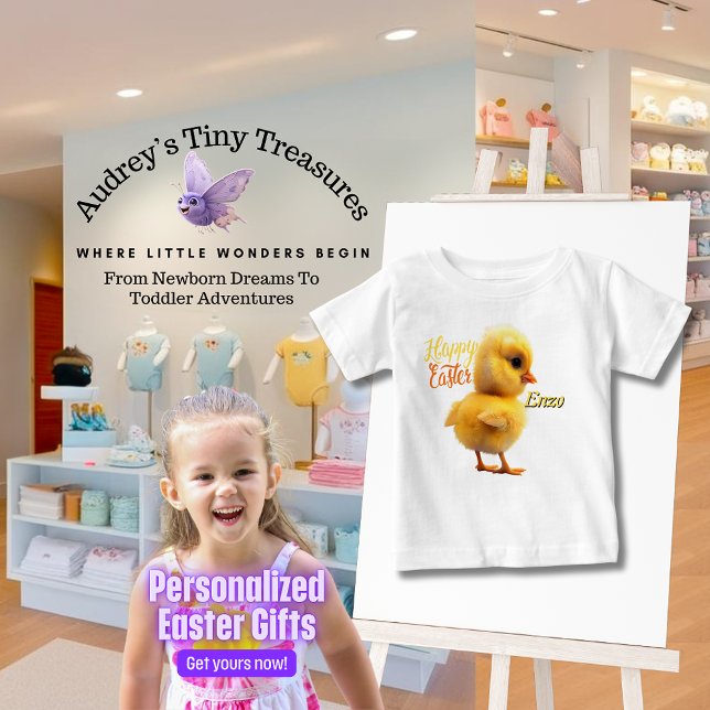 Personlig Påsk Chic Baby T-Shirt (Skapare uppladdad)