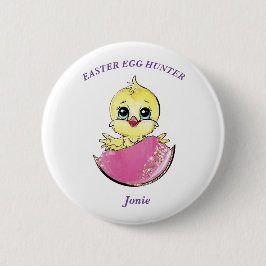 Personlig Påsk Chick Egg Hunt Chick Knapp