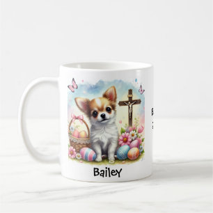 Personlig Påsk Chihuahua Hund Kaffemugg