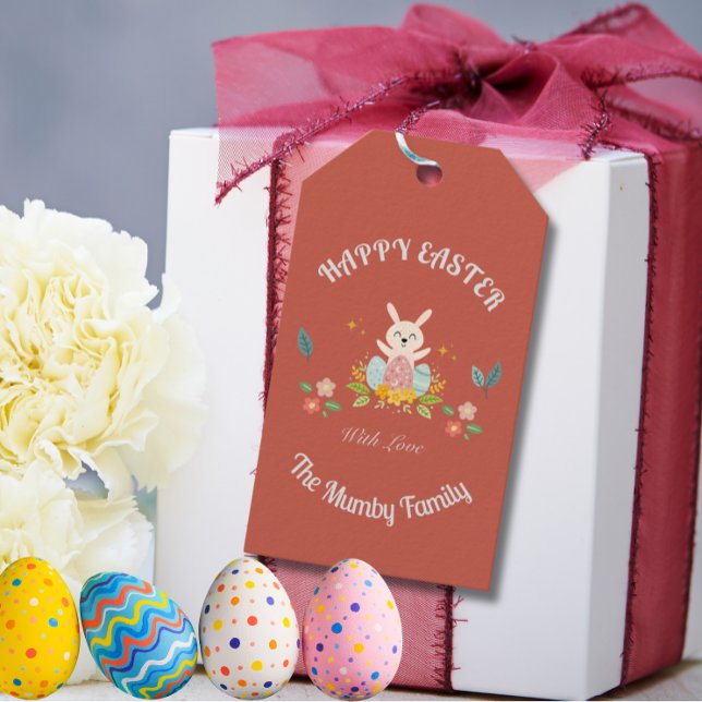 Personlig Påsk Helgdag Presentetikett (Celebrate in style with our bespoke Easter gift tag! Crafted with love, each embodies spring joy.)
