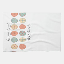 Personlig Påsk Kitchen Towel - Pastel Blommigt Kökshandduk