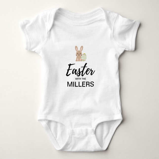 Personlig Påsk-kroppsdräkt för baby T Shirt (Framsida)
