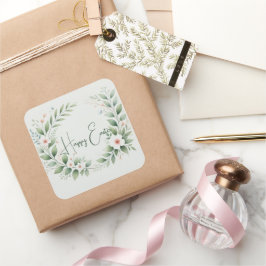 Personlig Påsk-kvadratfästpunkter | Anpassningsbar Fyrkantigt Klistermärke