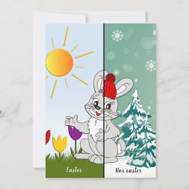 Personlig påsk Nor'easter-kort Inbjudningar (Framsida)