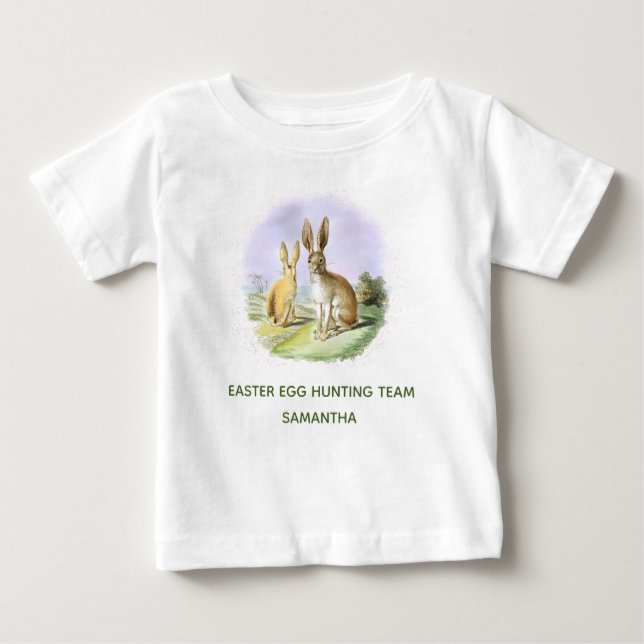 Personlig Påskägg Hunting Team Bunny T Shirt (Framsida)