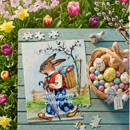 Personlig påskhar Kanin Barn Vintage Pussel