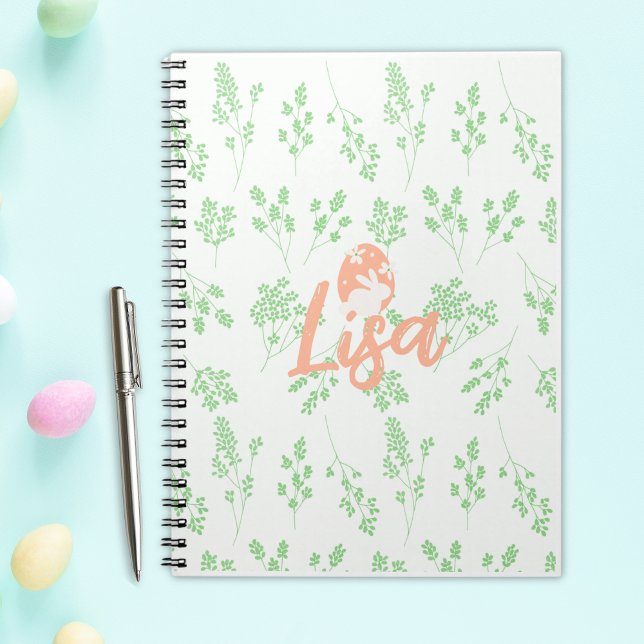 Personlig Påskhare bärbar dator Anteckningsbok (Personalized Easter Bunny Notebook)