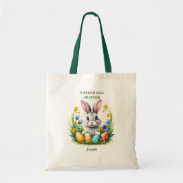 Personlig Påskhare  Egg Hunt Tote Bag Tygkasse
