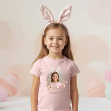 Personlig påskhare fotot-shirt för småbarn