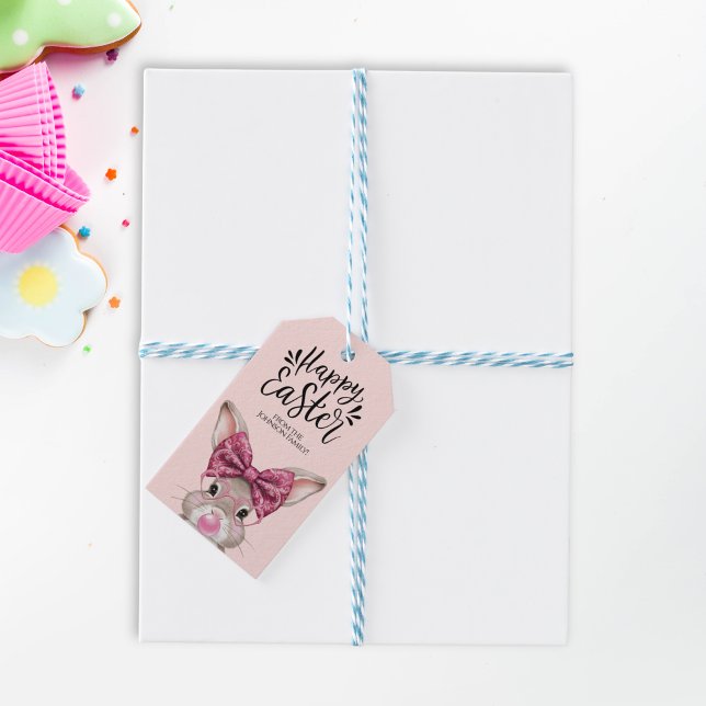 Personlig Påskhare Gift-Märkre Presentetikett (Personalized Easter Bunny Gift Tags)