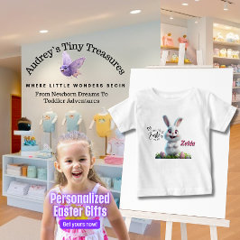 Personlig påskharen baby t-shirt