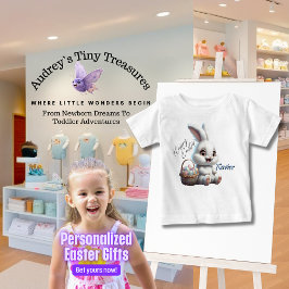 Personlig påskharen baby t-shirt