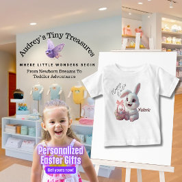 Personlig påskharen baby t-shirt