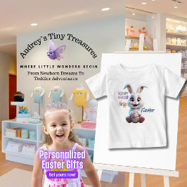 Personlig påskharen baby t-shirt