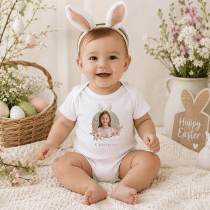Personlig påskharen Foto Baby Bodysuit T Shirt