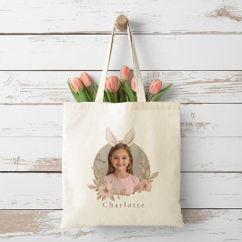Personlig påskharen Foto Shoppingväska Tygkasse