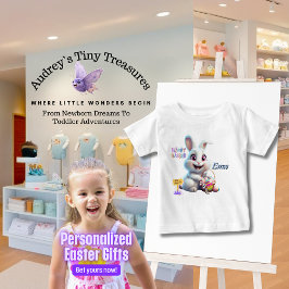 Personlig påskkel hare baby t-shirt