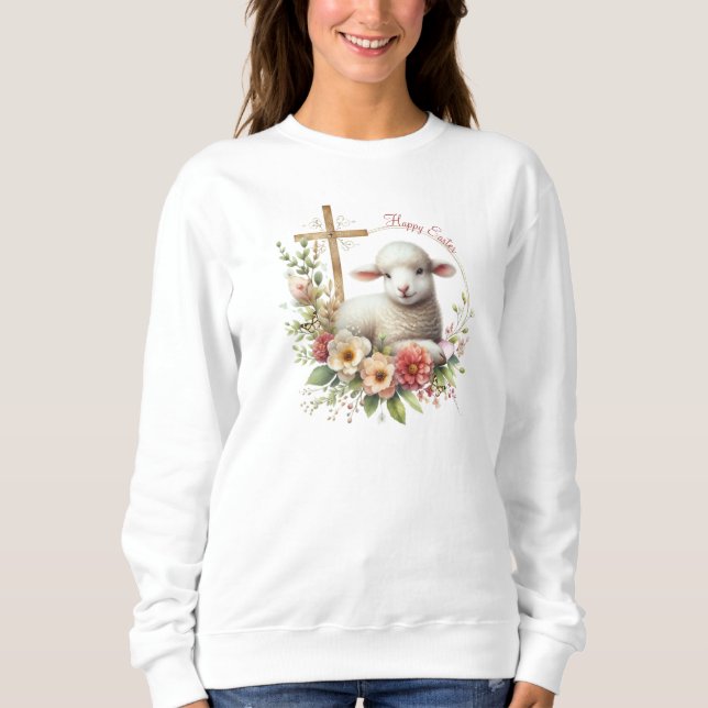 Personlig Påsklambå i akvarell T Shirt (Framsida)