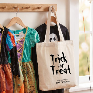 Personlig påskräddad Halloweenväska för trick or t Tygkasse