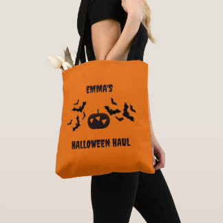 Personlig påskräddrad Halloweenväska Klassisk Hall Tygkasse