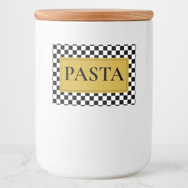 Personlig Pasta Burk-etikett med klassisk Stil Mat Etiketter (Framsida)