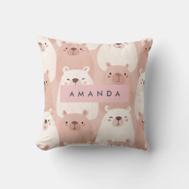 Personlig Pastel Adsible Capybara Kudde