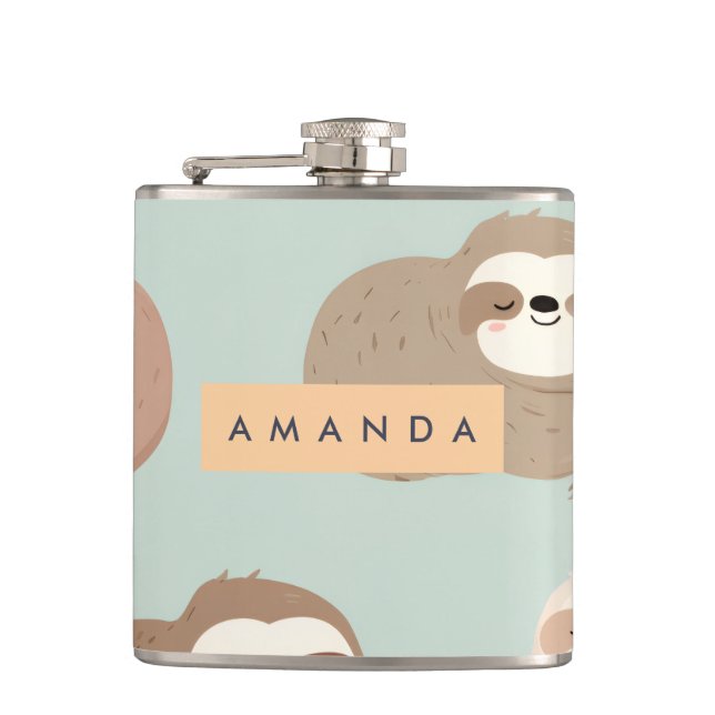 Personlig Pastel Adsible Sloth Mönster Fickplunta (Framsidan)