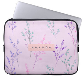 Personlig Pastel-Blommigt, Elegant Laptop Fodral