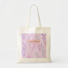 Personlig Pastel-Blommigt, Elegant Tygkasse