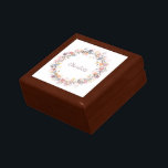 Personlig Pastel Blommigt Utandning Namn Minnesask<br><div class="desc">Personlig Pastel Blommigt Utandningslåda Namn</div>