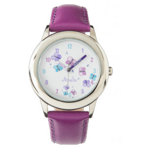 Personlig Pastel Butterfly Armbandsur