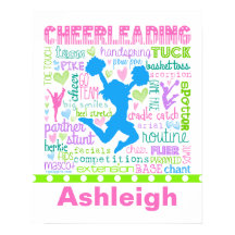 Personlig Pastel Cheerlead Ord Typografi