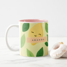 Personlig Pastel Cute Smiling Lemon Mönster