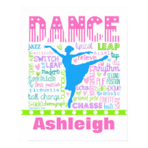 Personlig Pastel Dancer Ord Typografi