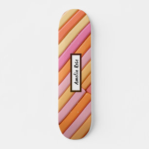 Personlig Pastel Geometric-Abstrakt Mini Skateboard Bräda 18,5 Cm
