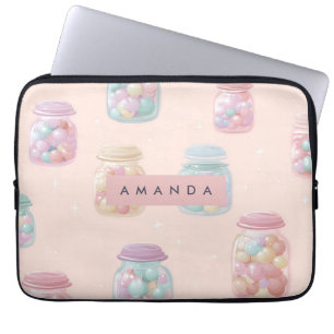 Personlig Pastel Godisskål Mönster Laptop Fodral