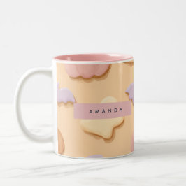 Personlig Pastel Halloween Cookie Ghost Fladdermus Två-Tonad Mugg