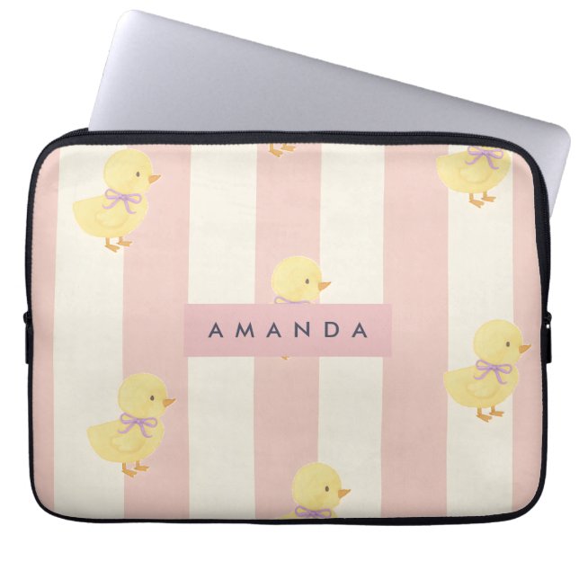 Personlig Pastel Kawaii Chick Mönster Laptop Fodral (Framsidan)