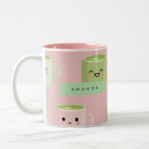 Personlig Pastel Kawaii Matcha Tea Mönster