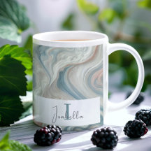 Personlig Pastel Marble Classic Mugg