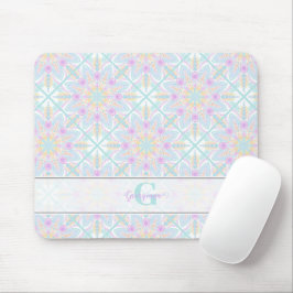 Personlig Pastel Rainbow Blommigt Mandala Tiled Musmatta