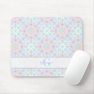 Personlig Pastel Rainbow Blommigt Mandala Tiled Musmatta