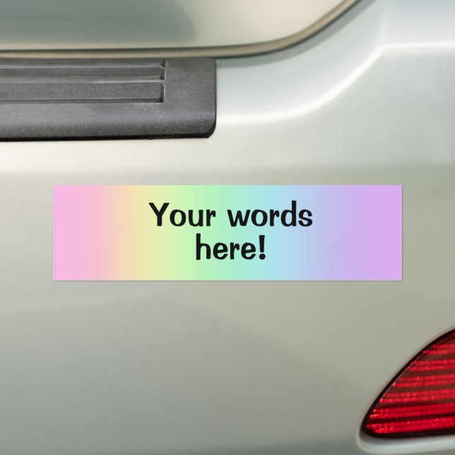 Personlig Pastel Rainbow Bumper Sticker Bildekal (På Bil)