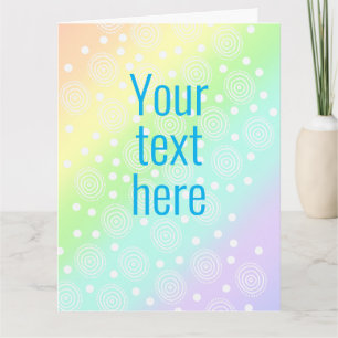Personlig Pastel Rainbow Greeting Card Kort