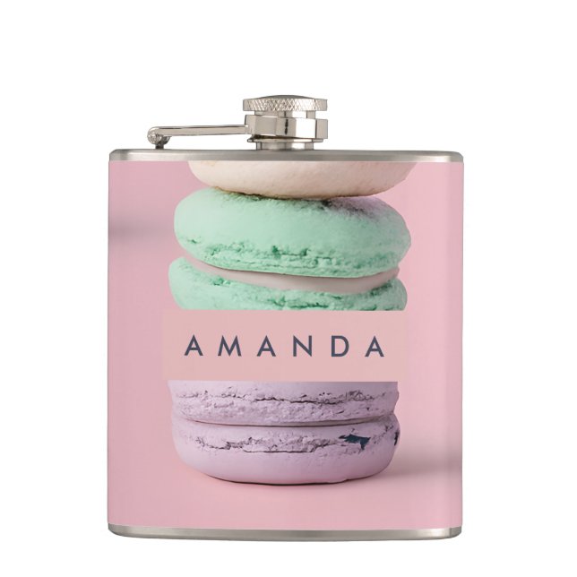 Personlig Pastel Rainbow Macaron Delight Fickplunta (Framsidan)