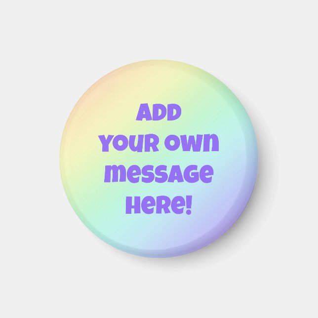 Personlig Pastel Rainbow Magnet (Framsidan)