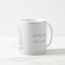 Personlig Pastel Rainbow Mamma Mugg - Anpassningsb