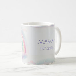 Personlig Pastel Rainbow Mamma Mugg - Anpassningsb