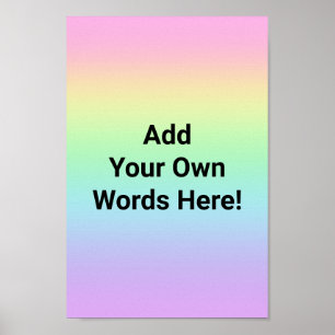 Personlig Pastel Rainbow Poster